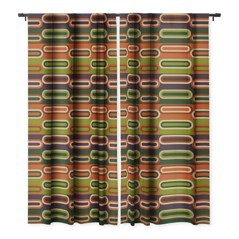 Gabriela Simon Mid Century Modern Geometry Blackout Window Curtain