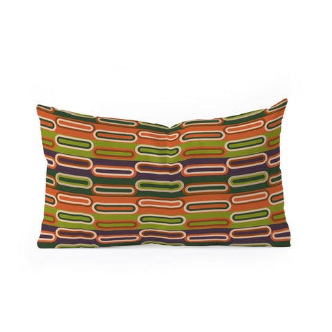 Gabriela Simon Mid Century Modern Geometry Oblong Throw Pillow