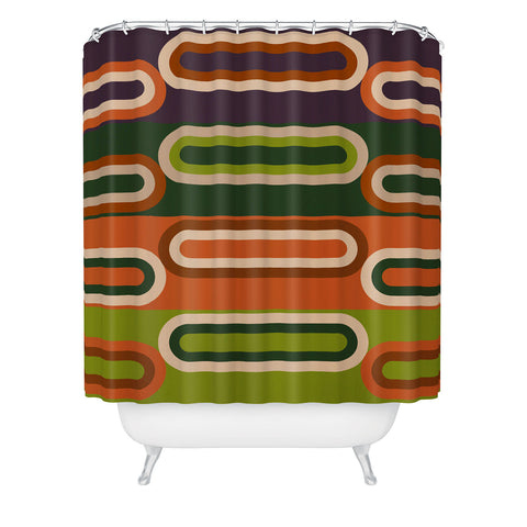 Gabriela Simon Mid Century Modern Geometry Shower Curtain
