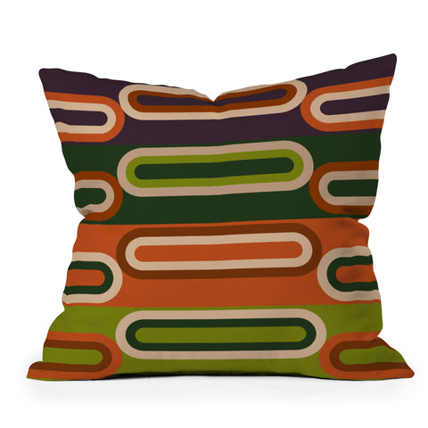 Gabriela Simon Mid Century Modern Geometry Outdoor Throw Pillow