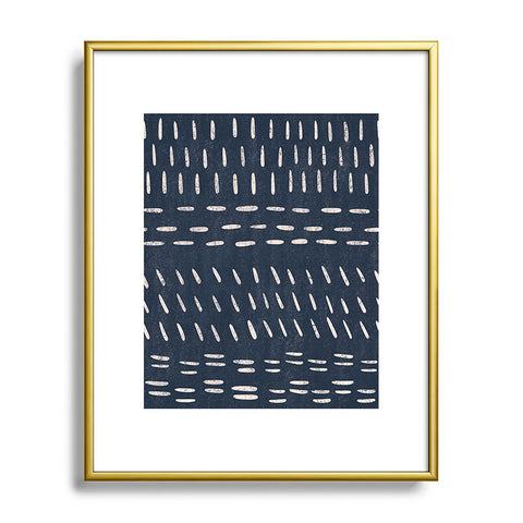 Gabriela Simon Mudcloth Distress Denim Metal Framed Art Print