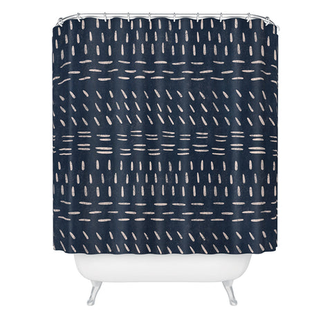 Gabriela Simon Mudcloth Distress Denim Shower Curtain