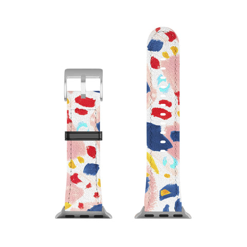 Gabriela Simon Painted Abstract Leopard Print Apple Watch Band