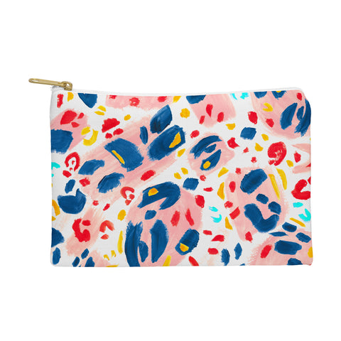 Gabriela Simon Painted Abstract Leopard Print Pouch