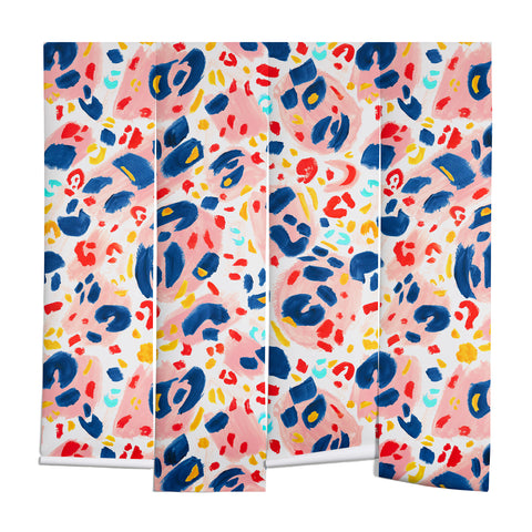 Gabriela Simon Painted Abstract Leopard Print Wall Mural
