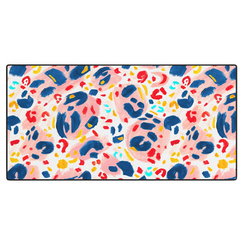 Gabriela Simon Painted Abstract Leopard Print Desk Mat