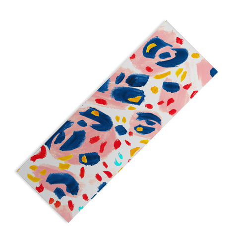 Gabriela Simon Painted Abstract Leopard Print Yoga Mat