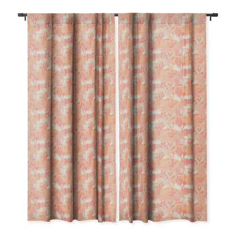 Gabriela Simon Peach Mohave Desert Blackout Window Curtain
