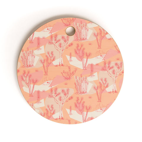 Gabriela Simon Peach Mohave Desert Cutting Board Round