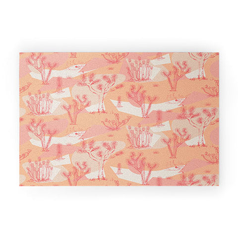 Gabriela Simon Peach Mohave Desert Welcome Mat