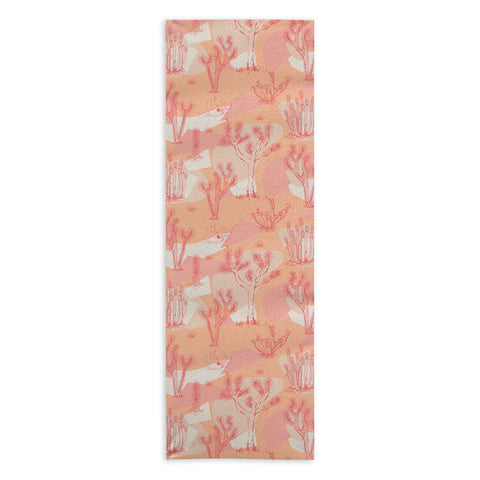Gabriela Simon Peach Mohave Desert Yoga Towel