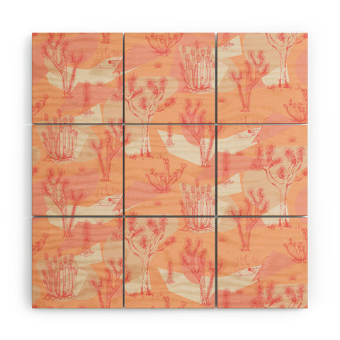 Gabriela Simon Peach Mohave Desert Wood Wall Mural