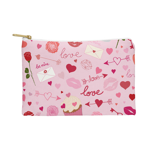 Gabriela Simon Pink valentines Day with Kisses Pouch