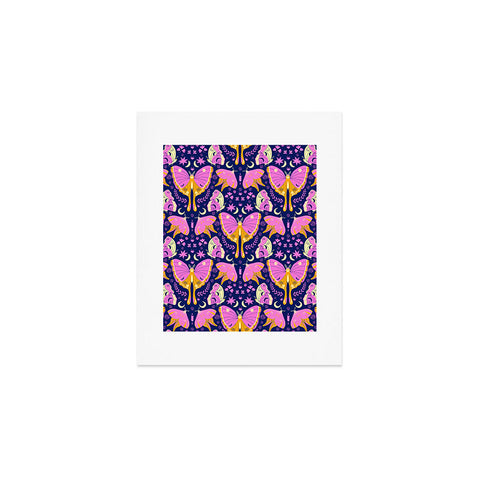 Gabriela Simon Purple Violet Luna Moths Art Print