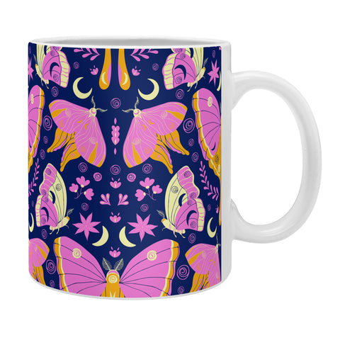 Gabriela Simon Purple Violet Luna Moths Coffee Mug