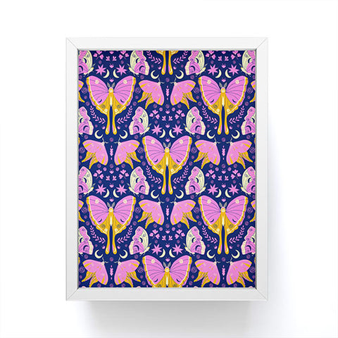 Gabriela Simon Purple Violet Luna Moths Framed Mini Art Print