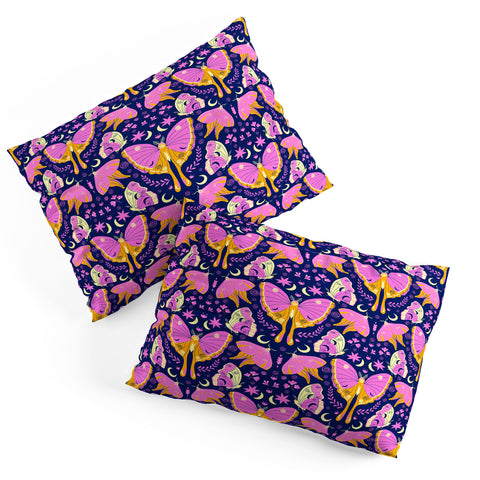 Gabriela Simon Purple Violet Luna Moths Pillow Shams