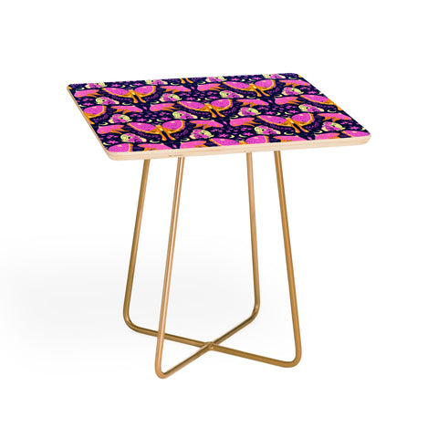 Gabriela Simon Purple Violet Luna Moths Side Table