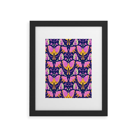 Gabriela Simon Purple Violet Luna Moths Framed Art Print