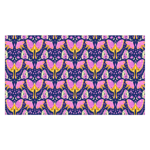 Gabriela Simon Purple Violet Luna Moths Tablecloth