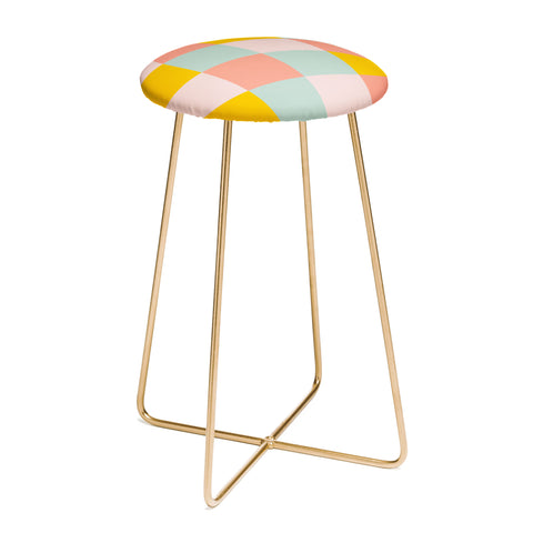 Gabriela Simon Retro Funky Checks Counter Stool