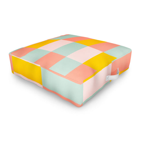 Gabriela Simon Retro Funky Checks Outdoor Floor Cushion