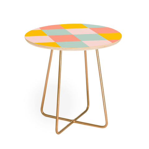 Gabriela Simon Retro Funky Checks Round Side Table