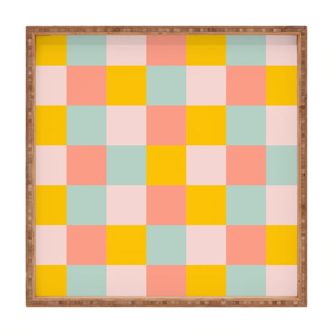 Gabriela Simon Retro Funky Checks Square Tray