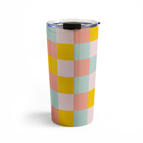 Gabriela Simon Retro Funky Checks Travel Mug