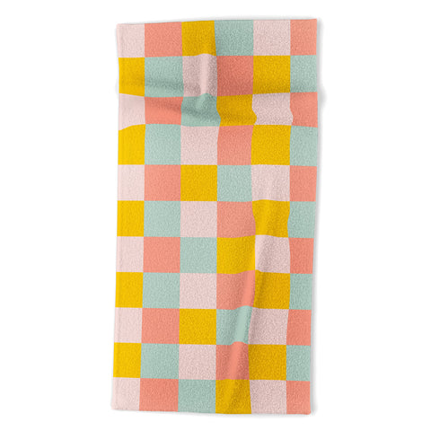 Gabriela Simon Retro Funky Checks Beach Towel
