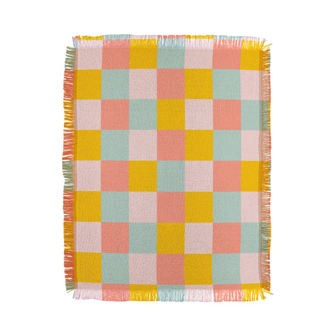 Gabriela Simon Retro Funky Checks Throw Blanket