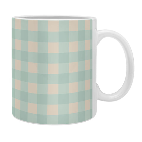 Gabriela Simon Retro Green Blue Gingham Coffee Mug