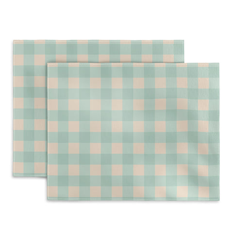Gabriela Simon Retro Green Blue Gingham Placemat