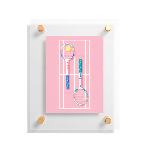 Gabriela Simon Retro Tennis Floating Acrylic Print