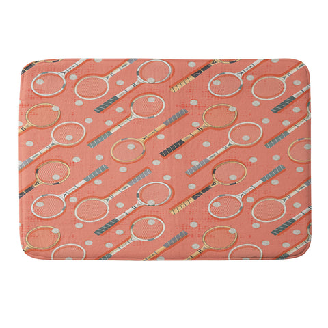Gabriela Simon Retro Tennis on Clay Memory Foam Bath Mat