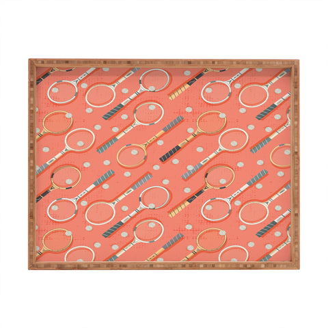 Gabriela Simon Retro Tennis on Clay Rectangular Tray
