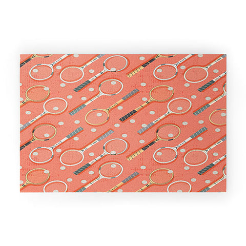 Gabriela Simon Retro Tennis on Clay Welcome Mat
