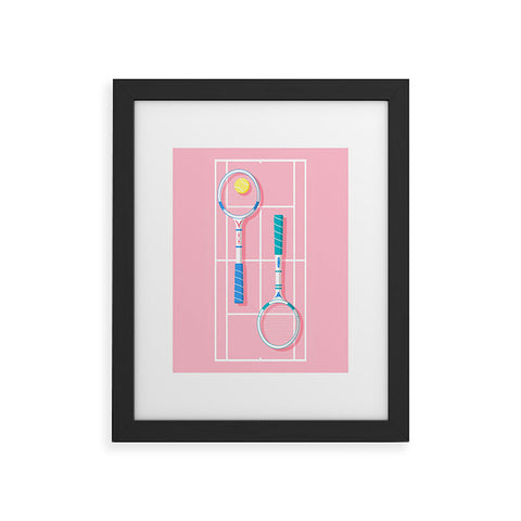 Gabriela Simon Retro Tennis Framed Art Print