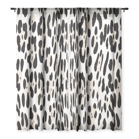 Gabriela Simon Snow Leopard Faux Sheer Non Repeat