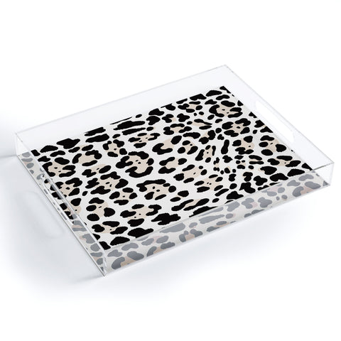 Gabriela Simon Snow Leopard Faux Acrylic Tray