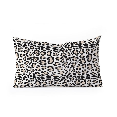 Gabriela Simon Snow Leopard Faux Oblong Throw Pillow