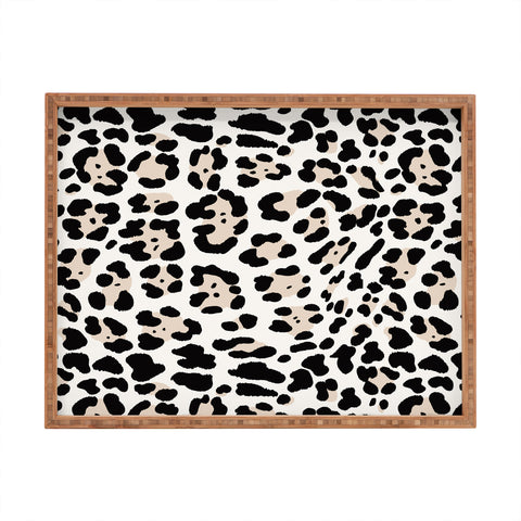 Gabriela Simon Snow Leopard Faux Rectangular Tray
