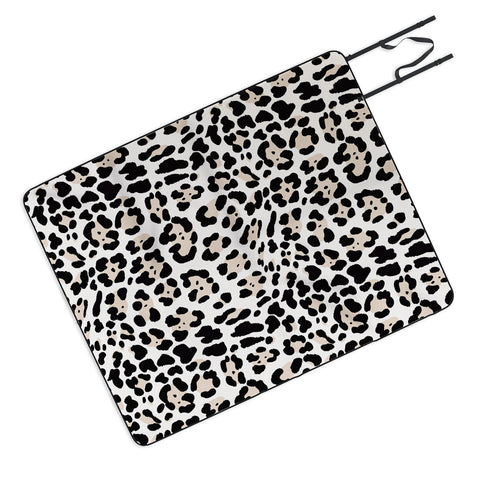 Gabriela Simon Snow Leopard Faux Picnic Blanket
