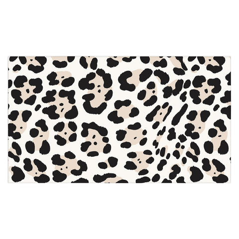 Gabriela Simon Snow Leopard Faux Tablecloth