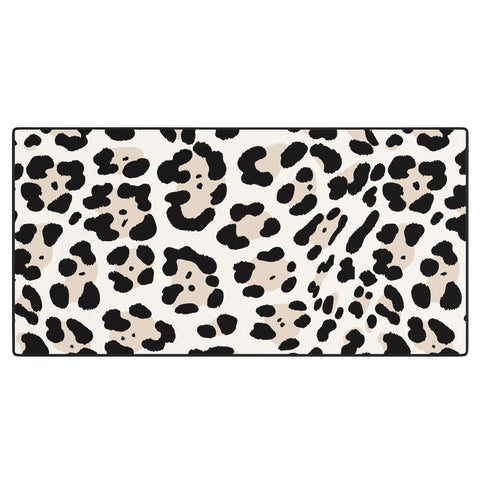 Gabriela Simon Snow Leopard Faux Desk Mat