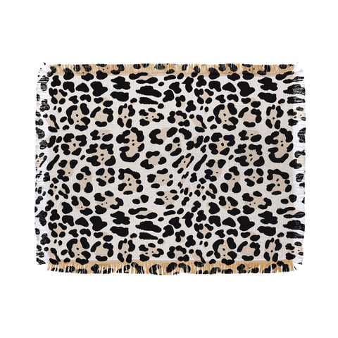 Gabriela Simon Snow Leopard Faux Throw Blanket