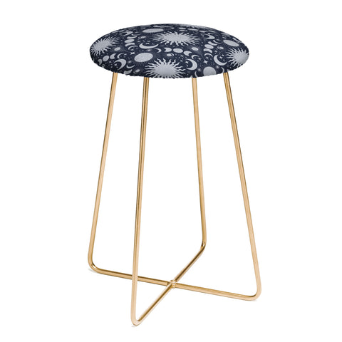Gabriela Simon Tarot Celestial Indigo Counter Stool