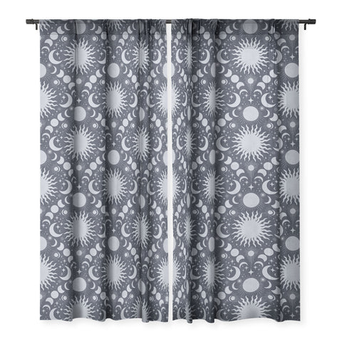 Gabriela Simon Tarot Celestial Indigo Sheer Window Curtain