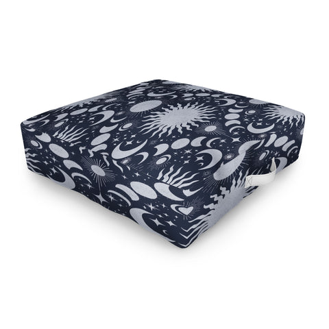 Gabriela Simon Tarot Celestial Indigo Outdoor Floor Cushion