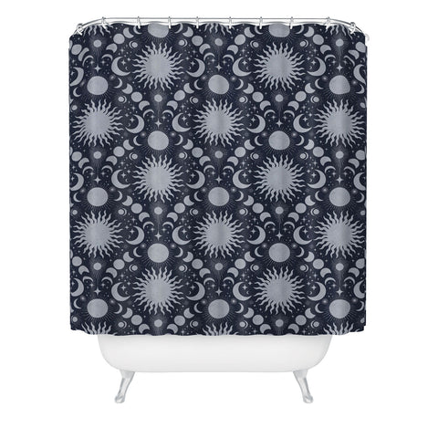 Gabriela Simon Tarot Celestial Indigo Shower Curtain